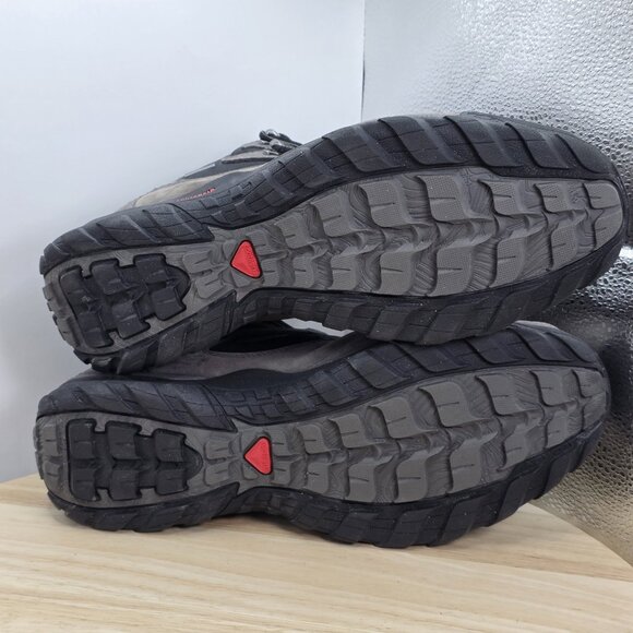 Salomon Elios 3 Mid Goretex Brown Lace Up Hiking Boots Shoes Men’s US 8.5 - Picture 9 of 10